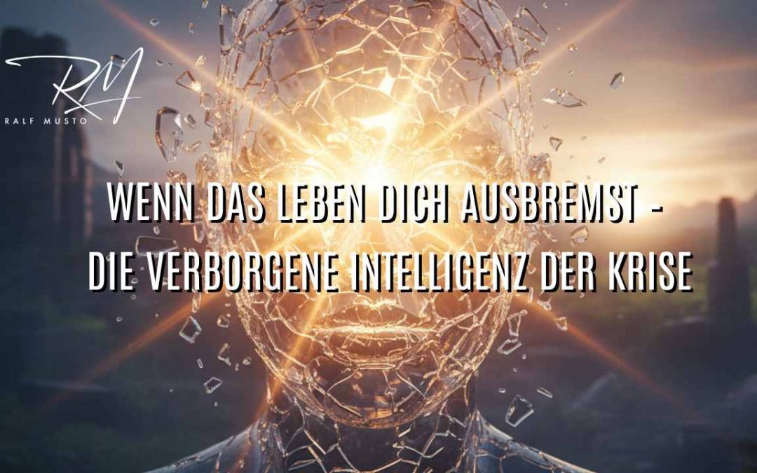 • Darstellung einer zerbrechenden menschlichen Figur, deren Inneres leuchtet, symbolisiert den Neuanfang und das Wachstum nach einer Krise.
